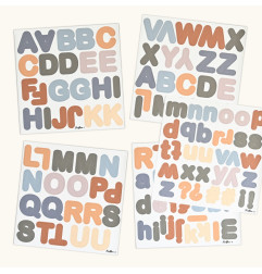 Jeu magnétique Lettres, coloris bleu et caramel FERFLEX