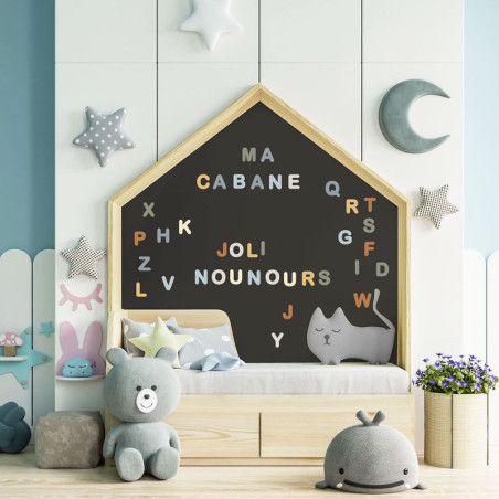 Jeu magnétique Lettres, coloris bleu et caramel FERFLEX