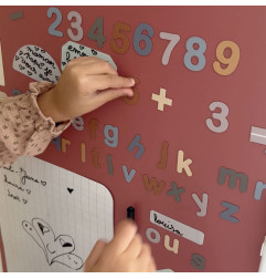 Jeu magnétique Chiffres, coloris bleu et caramel FERFLEX