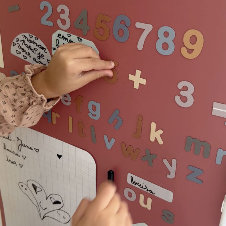 Jeu magnétique Chiffres, coloris bleu et caramel FERFLEX