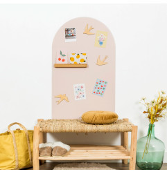 Tableau magnétique Arche Beige Rosé FERFLEX et ses accessoires