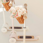 Trottinette BANWOOD Crème, avec panier osier