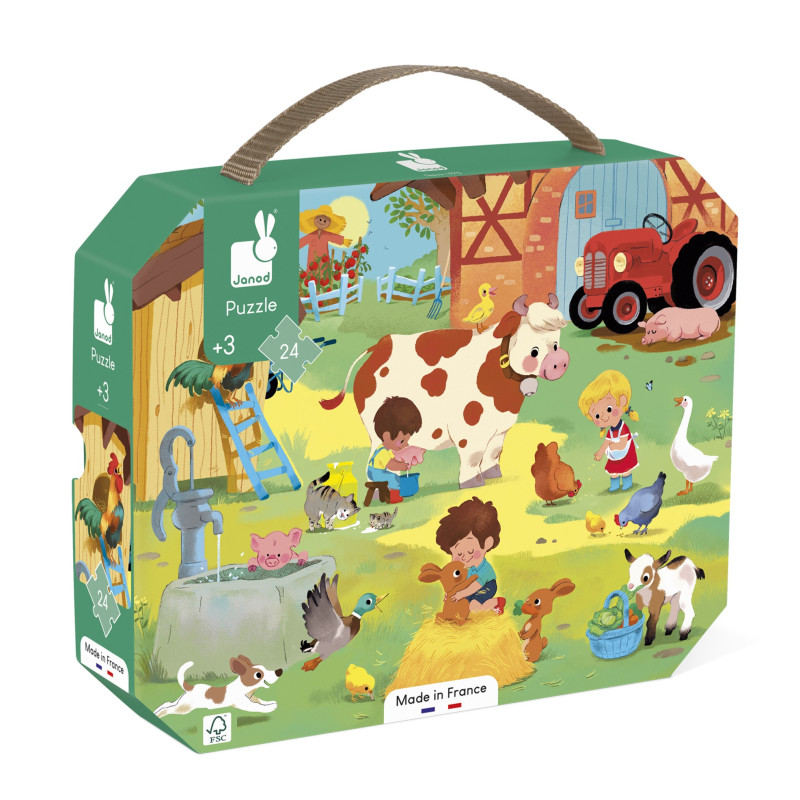Puzzle Une Journée à La Ferme JANOD, dès 3 ans
