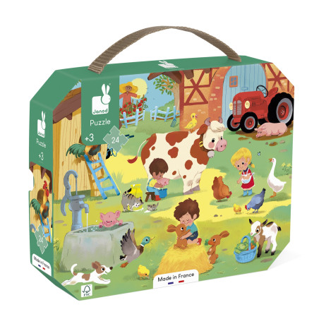 Puzzle Une Journée à La Ferme JANOD, dès 3 ans