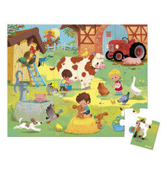 Puzzle Une Journée à La Ferme JANOD, dès 3 ans