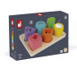 Puzzle d'éveil sensoriel 6 cubes sensoriels JANOD, dès 1 an