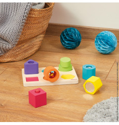 Puzzle d'éveil sensoriel 6 cubes sensoriels JANOD, dès 1 an