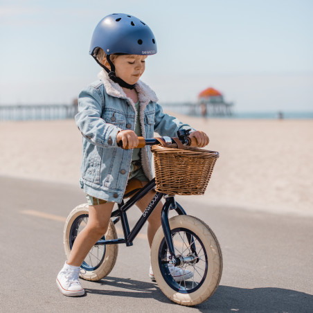 Draisienne BANWOOD Navy, avec panier osier