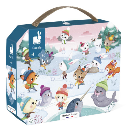 Puzzle Bataille de Boules de Neige JANOD, dès 4 ans