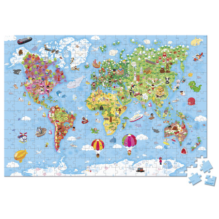 Puzzle Géant du Monde JANOD, dès 7 ans