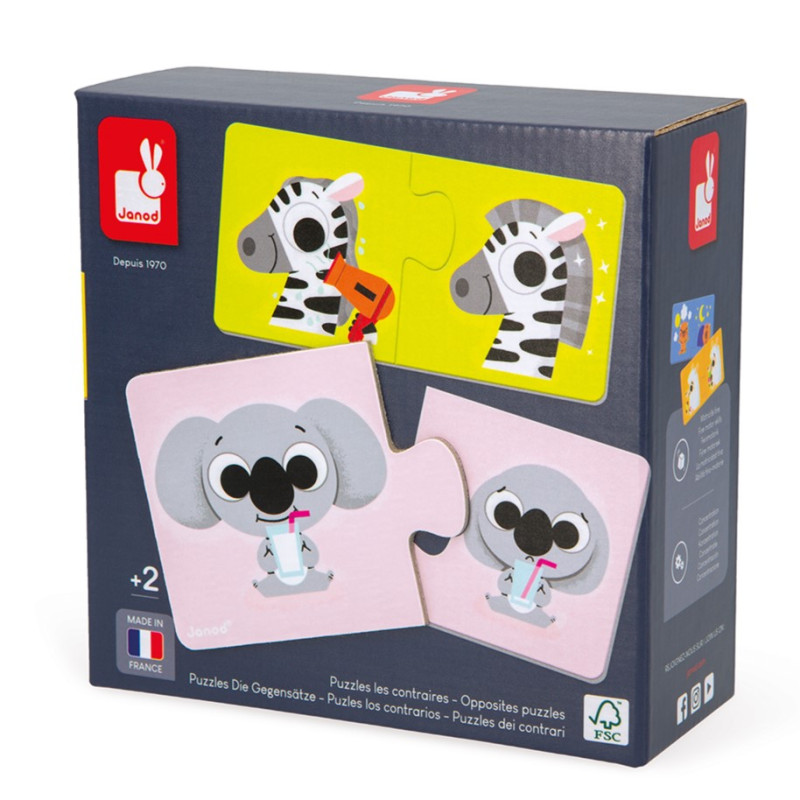 Puzzle Les Contraires JANOD, dès 2 ans