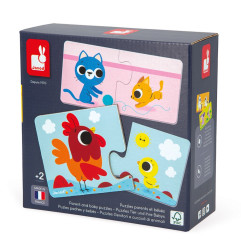 Puzzle Parents et Bébés Animaux JANOD, dès 2 ans