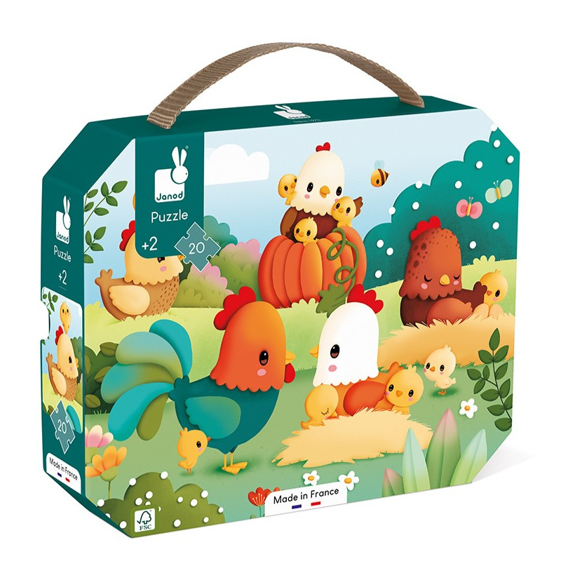 Puzzle Bienvenue à la Basse-cour JANOD, dès 2 ans