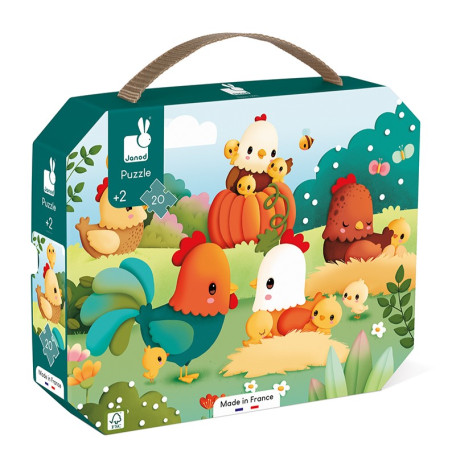 Puzzle Bienvenue à la Basse-cour JANOD, dès 2 ans