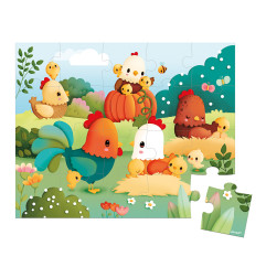 Puzzle Bienvenue à la Basse-cour JANOD, dès 2 ans