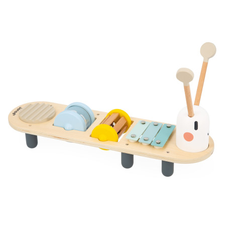 Stand d'éveil sonore en bois Chenille JANOD