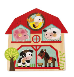 Puzzle musical Les Copains de la Ferme JANOD, dès 18 mois