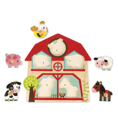 Puzzle musical Les Copains de la Ferme JANOD, dès 18 mois
