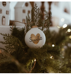 Boule de Noel Coeur Doré BAUBELS