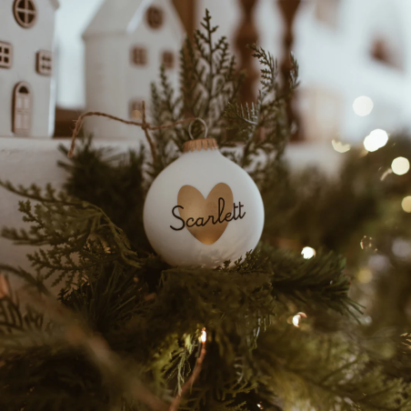 Boule de Noel Coeur Doré BAUBELS