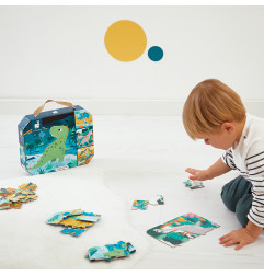 Ensemble de 4 puzzles évolutifs Dinosaures JANOD, dès 2 ans