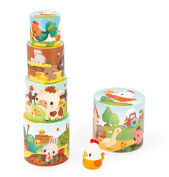 Pyramide Poule à empiler JANOD