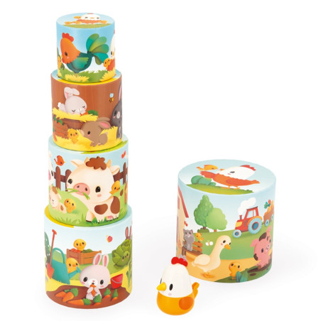 Pyramide Poule à empiler JANOD