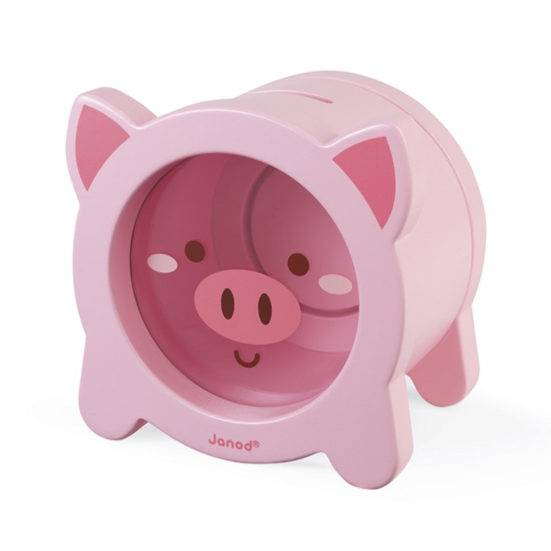 Tirelire cochon rose JANOD
