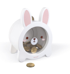 Tirelire lapin blanc JANOD