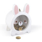 Tirelire lapin blanc JANOD