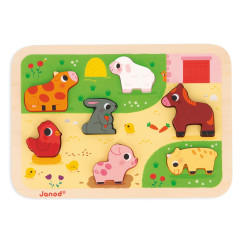 Puzzle Chunky à la Ferme JANOD, dès 18 mois