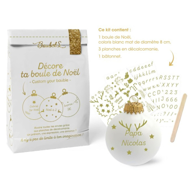 Kit DIY Je Crée ma Boule de Noël BAUBELS