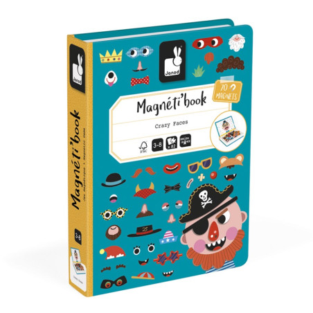 Jeu éducatif Magnéti'Book Crazy Faces Garçons JANOD