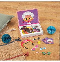 Jeu éducatif Magnéti'Book Crazy Faces Filles JANOD