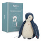 Peluche enregistreur vocal et bruits blancs Pingouin KALOO, bleu
