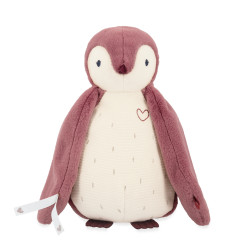 Peluche enregistreur vocal et bruits blancs Pingouin KALOO, rose