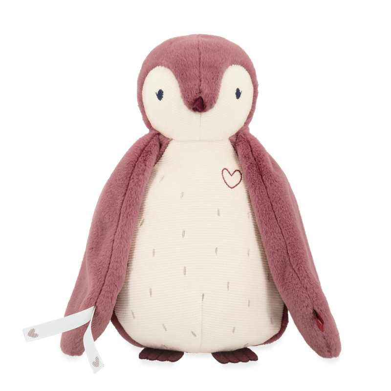 Peluche enregistreur vocal et bruits blancs Pingouin KALOO, rose