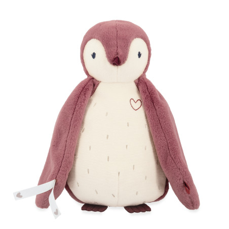 Peluche enregistreur vocal et bruits blancs Pingouin KALOO, rose