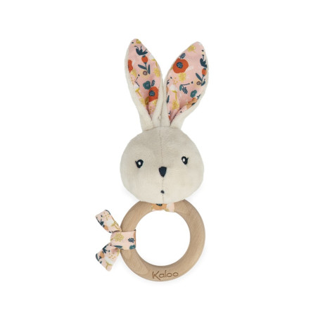 Hochet lapin Coquelicot KALOO, rose