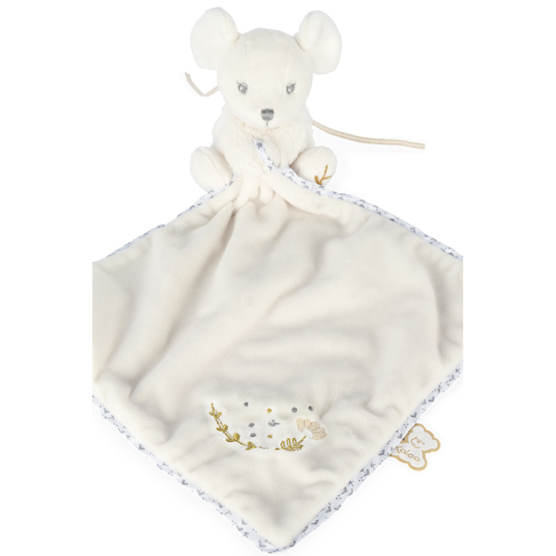 Doudou carré Souris KALOO, crème