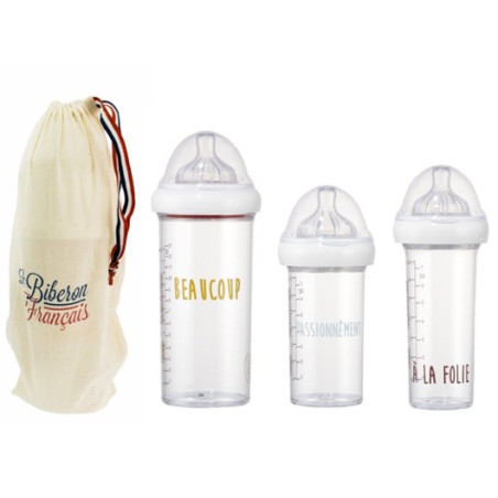 Ensemble de 3 biberons gigognes LE BIBERON Français