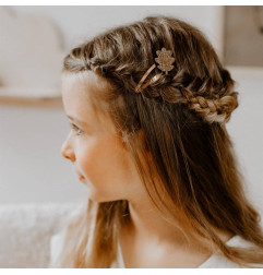 Barrettes Feuilles de Chêne, dorées LES PETITES HIRONDELLES