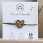 Bracelet Coeur taille M, doré LES PETITES HIRONDELLES, adulte