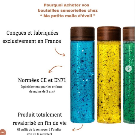 Bouteille d'éveil sensoriel Petit Poisson