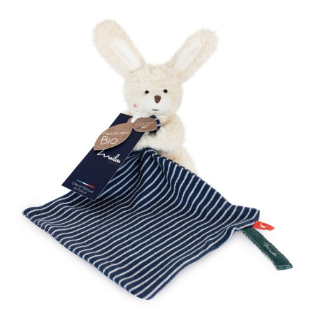 Doudou lapin coton bio MAILOU TRADITION