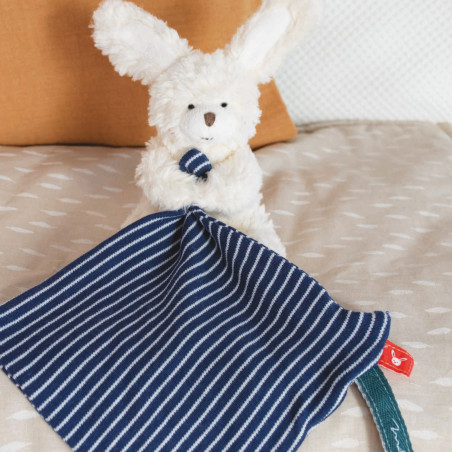 Doudou lapin coton bio MAILOU TRADITION