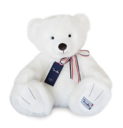 Peluche l'ours français blanc neige 50 cm MAILOU TRADITION
