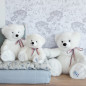 Peluche l'ours français blanc neige 50 cm MAILOU TRADITION