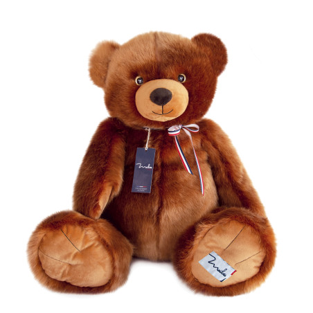 Peluche l'ours français caramel 65 cm MAILOU TRADITION
