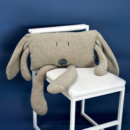 Coussin peluche Jo le Cocker naturel MAILOU TRADITION